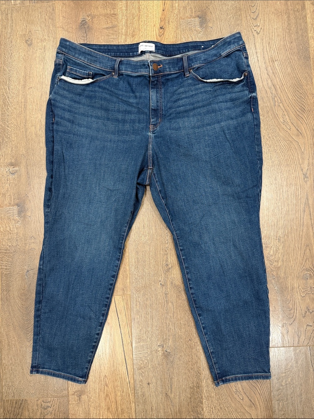 Lane Bryant Dark Blue Ankle Crop Jeans